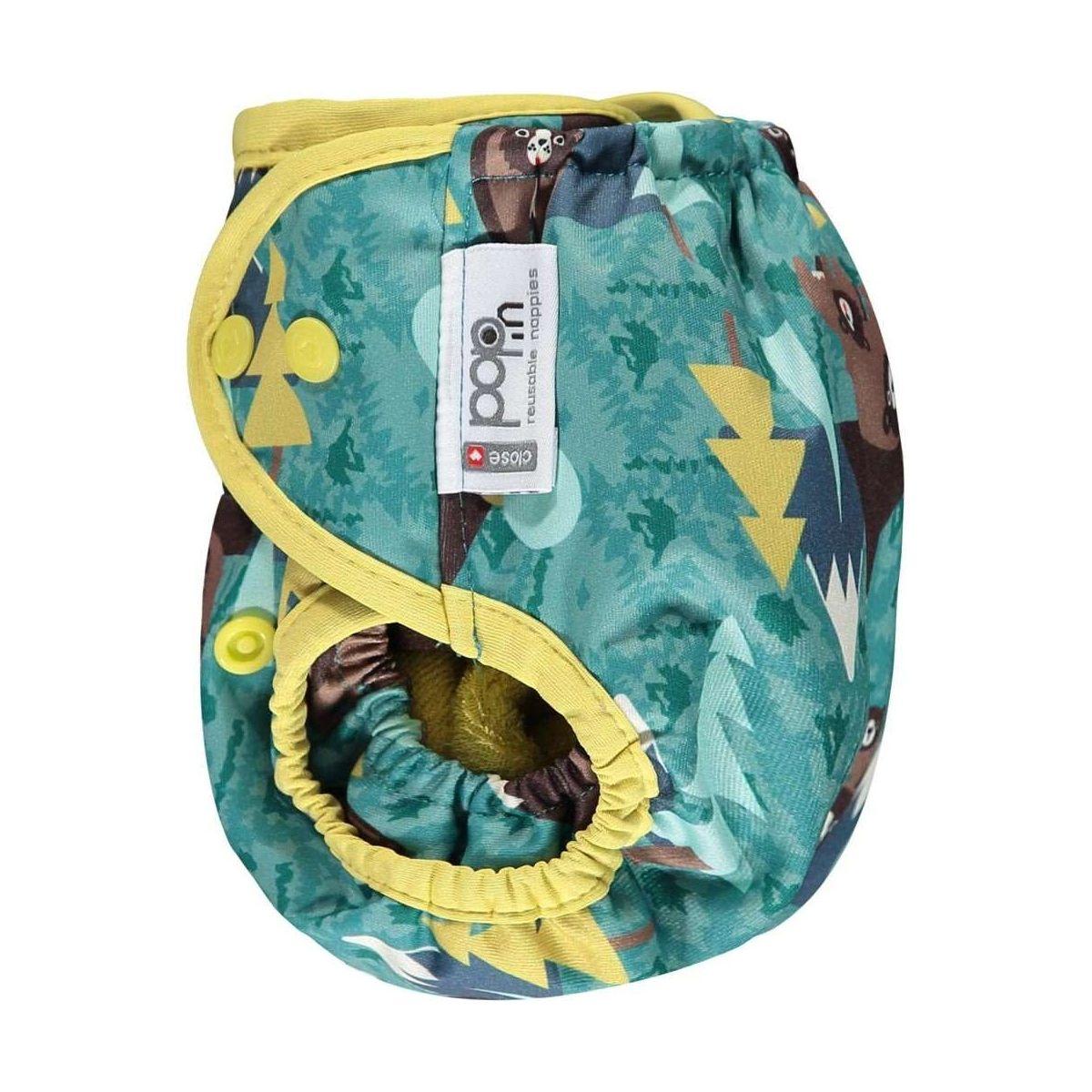 Pop-in Bear-katoenen luier met drukknopen