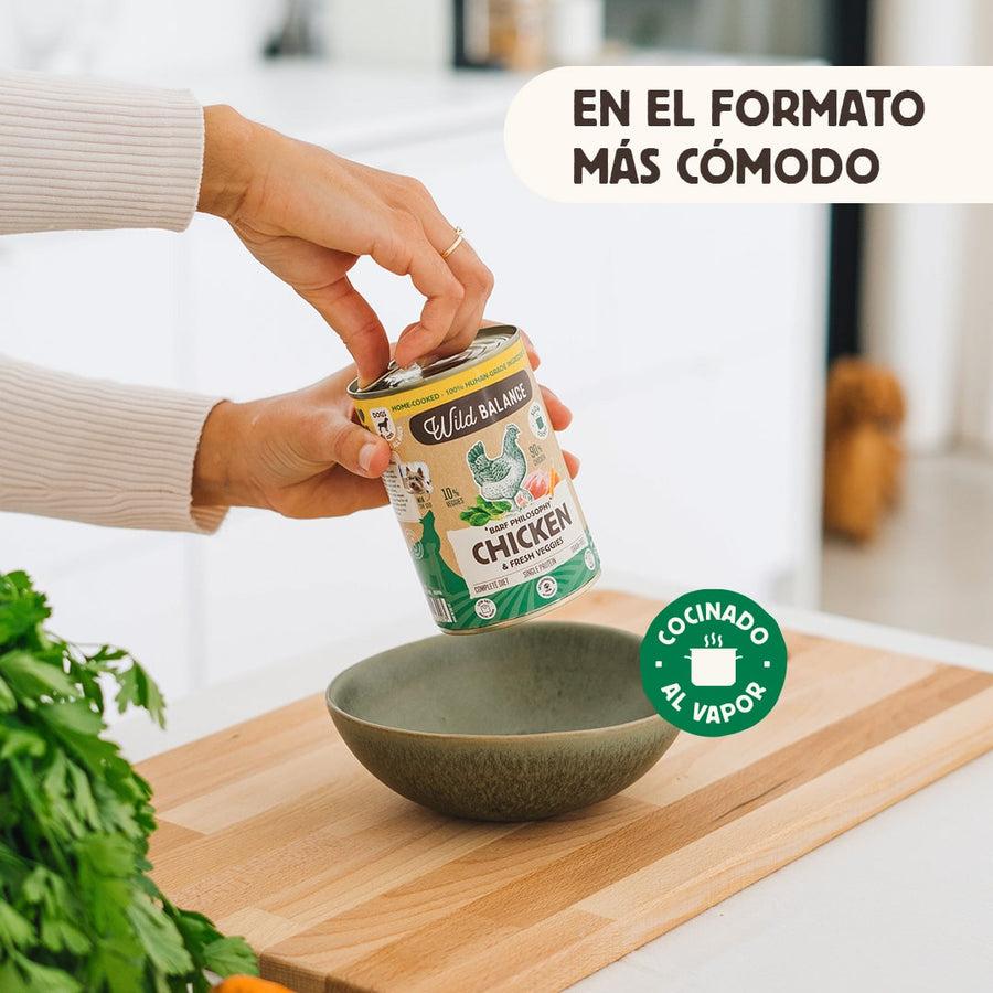 Confezione di pollo barf per cani 6 x 400 g Wild Balance