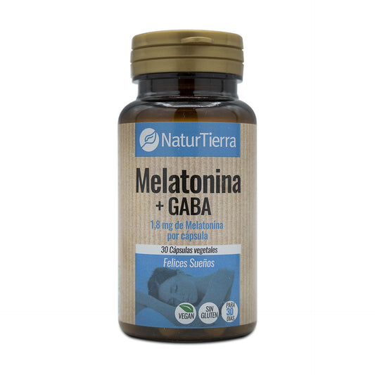 Melatonin + GABA, 30 pflanzliche Kapseln. NaturTierra