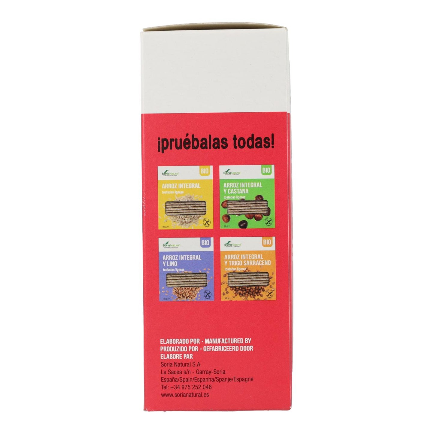 Bio-Vollkornreis- und Quinoa-Toasts, glutenfrei, Soria Natural, 85 g
