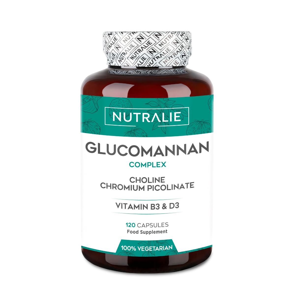 Nutralie Glucomannane avec choline + B3 + D3 Perte de poids 120 gélules