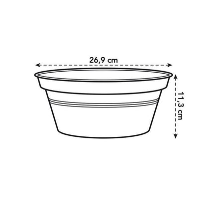 Bol rond Green Basics Elho Anthracite 27 cm