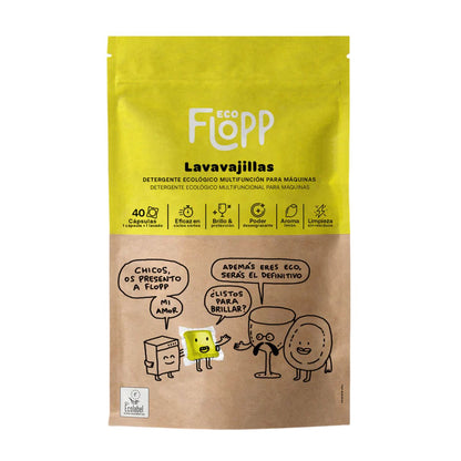 2er-Packung Flopp ECO Gel Geschirrspülmittel (je 40 Kapseln)