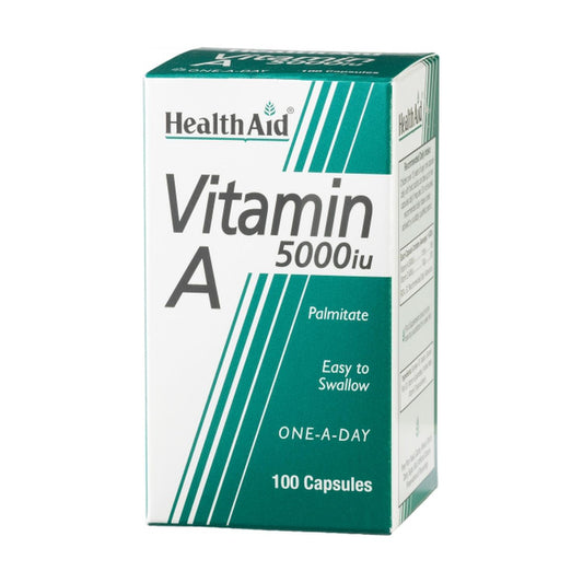 Vitamin A 5,000 IU 100 Capsules Health Aid