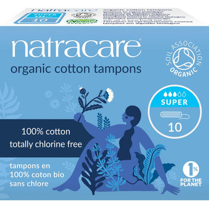 Bio-tamponger utan applikator Natracare 10 st
