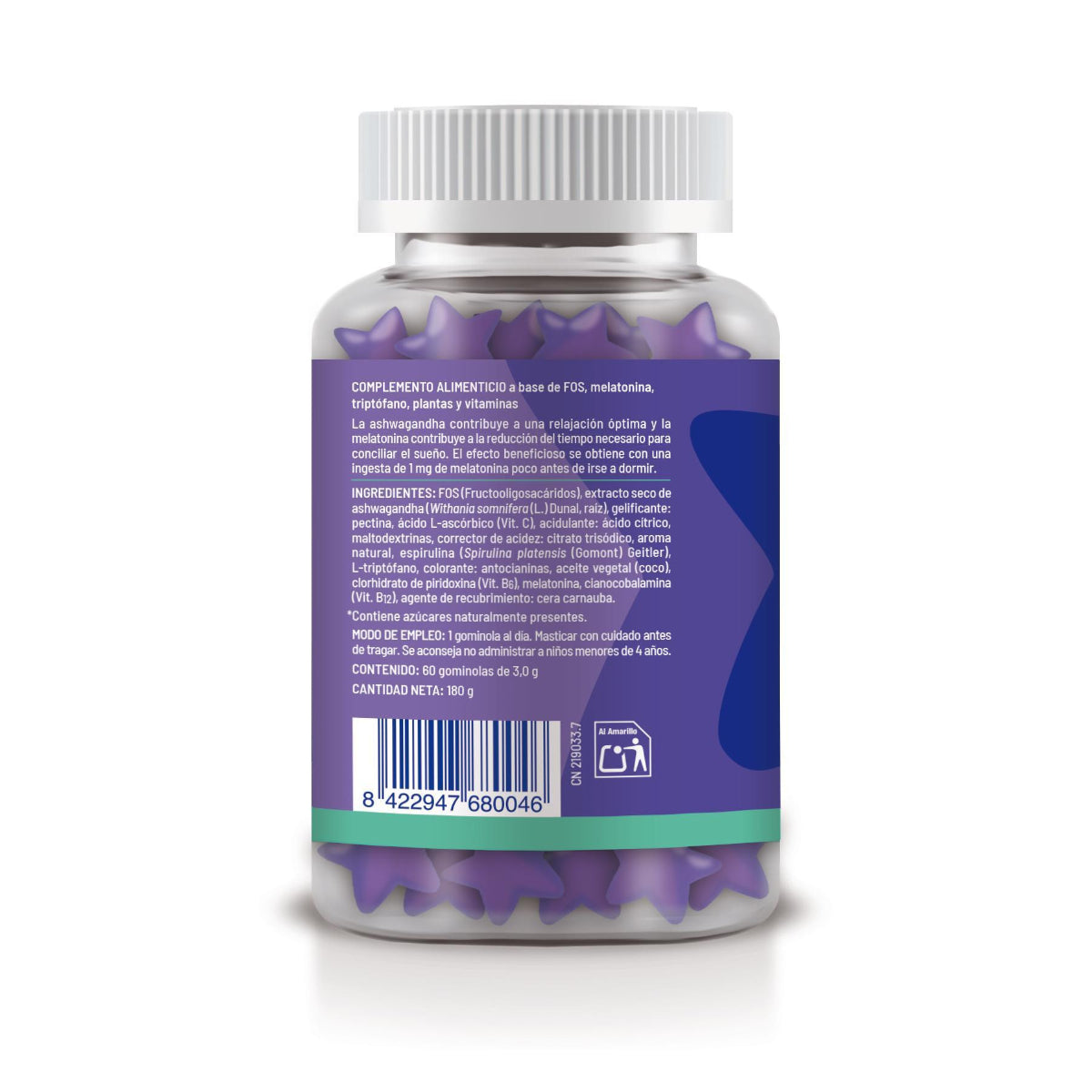 Gominolas Melatonina Gummy Dreams Sabor Arándano, Soria Natural, 60 comprimidos