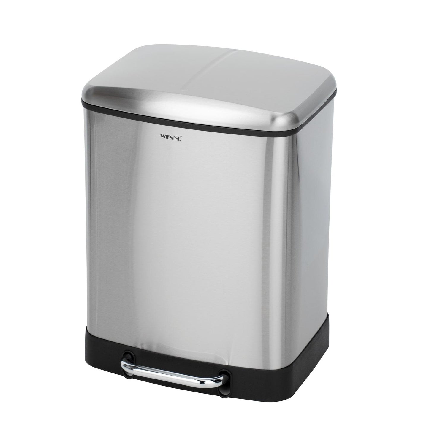 Pattumiera con pedale in acciaio inossidabile Easy Close Studio Duo, 2 x 20 l.