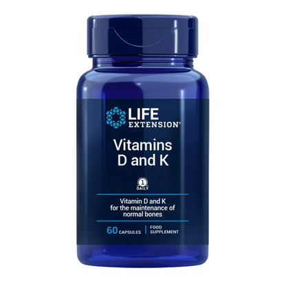 Vitamine D & K, Life Extension 60 Kapseln