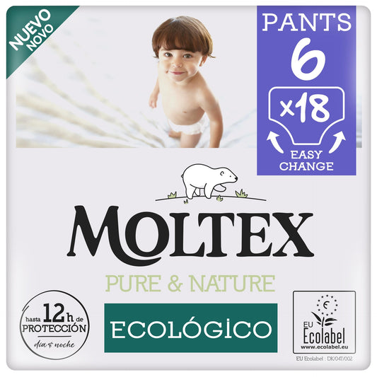 Culottes Moltex Pure & Nature T6 (+14 kg), 18 unités