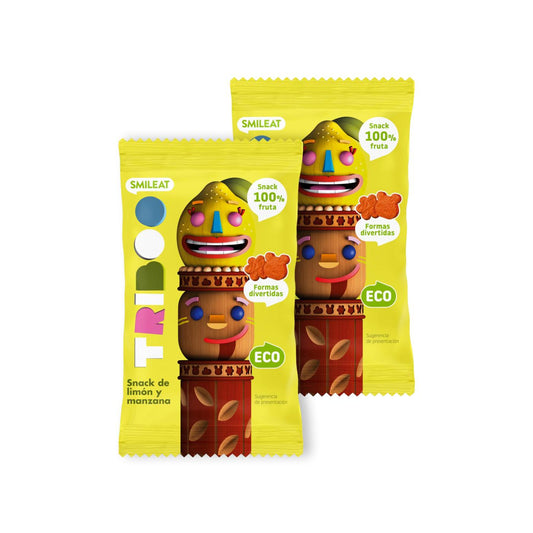 2-pack ekologiska äpple- och citronsnacks 25 g, Triboo