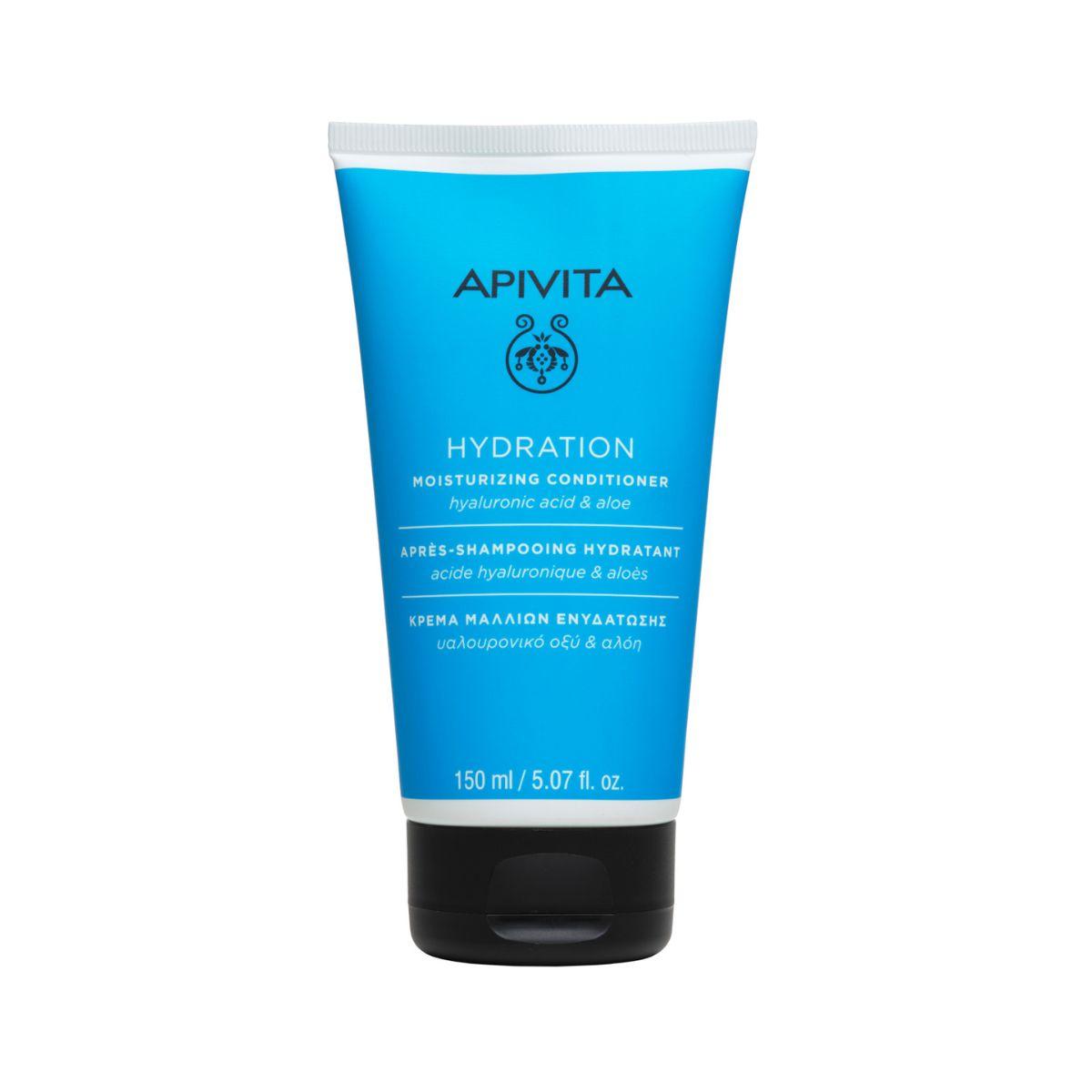Moisturising conditioner for all hair types with hyaluronic acid and aloe, APIVITA 150 ml