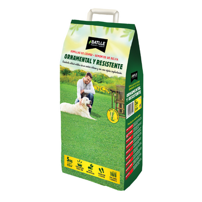 Semillas césped ornamental y resistente Batlle 5 Kg