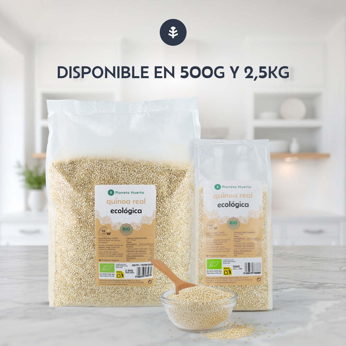 Pak 2x Echte Quinoa ECO Planeta Huerto 500 g