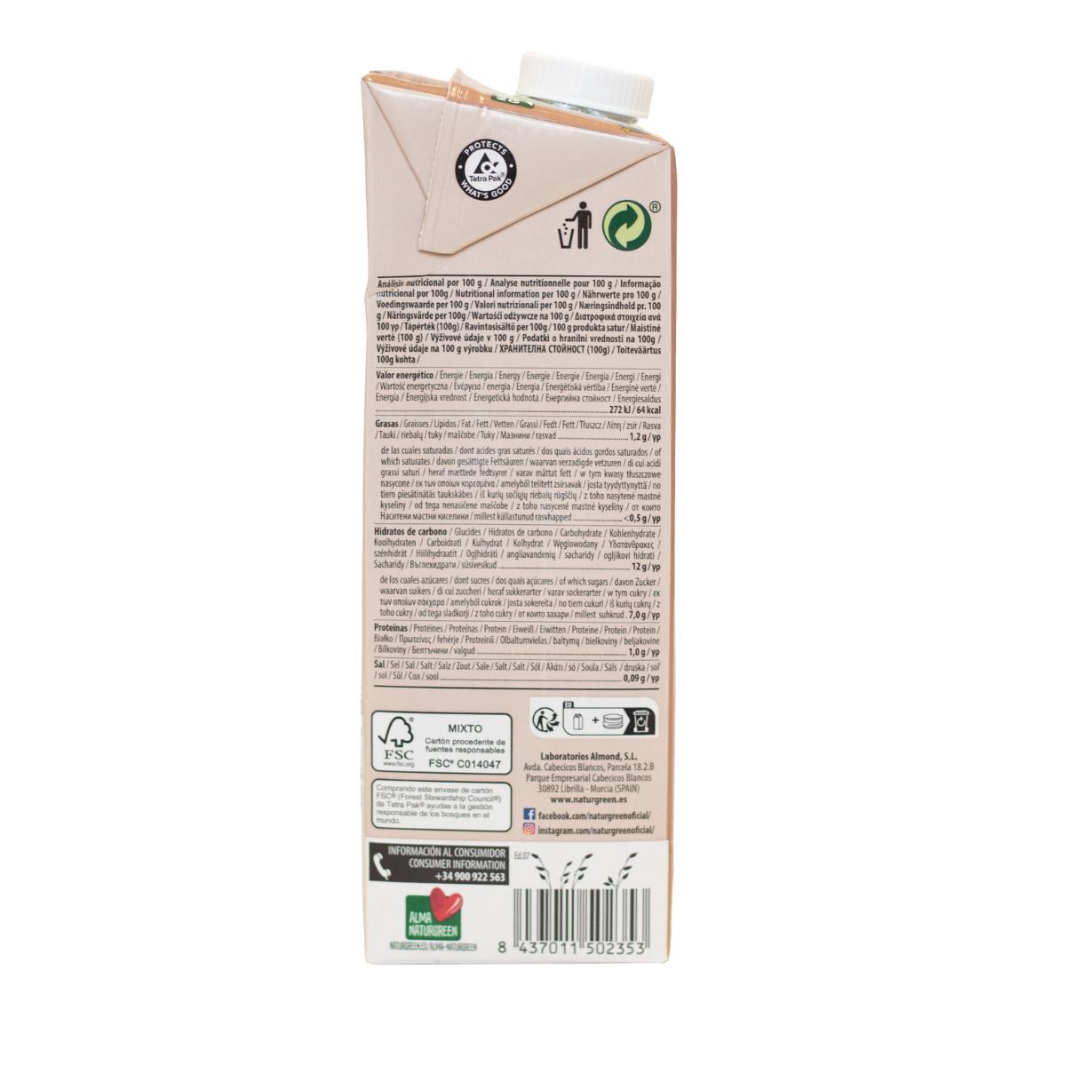 Confezione da 6 bevande all'avena Choco NaturGreen 1 L