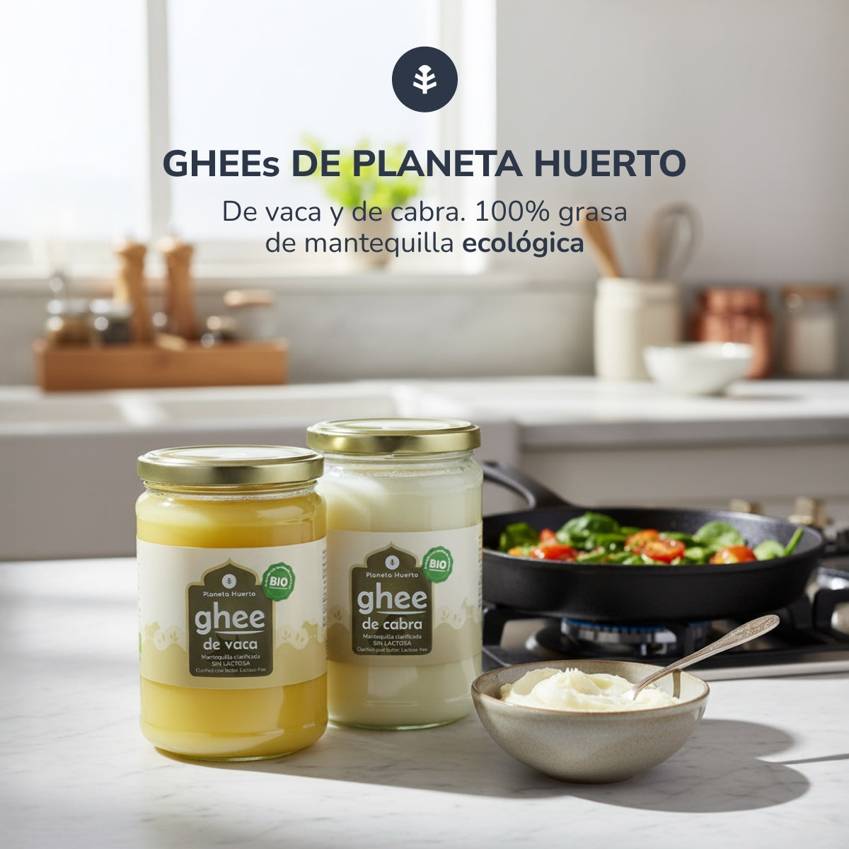Packung 3xGhee geklärte Butter ECO Planeta Huerto 500 gr
