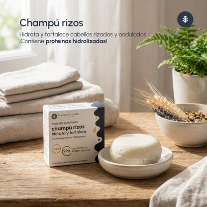 Curly Method Shampooing solide avec protéines hydrolysées Planeta Huerto 85 g