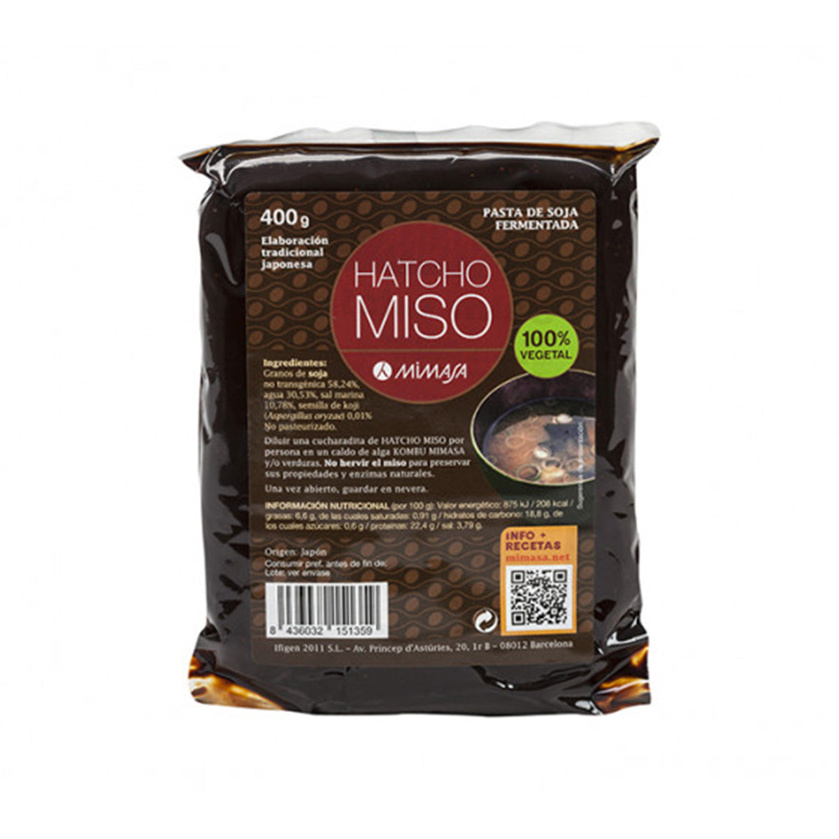 Hatcho Miso opastöriserad MIMASA 400 g