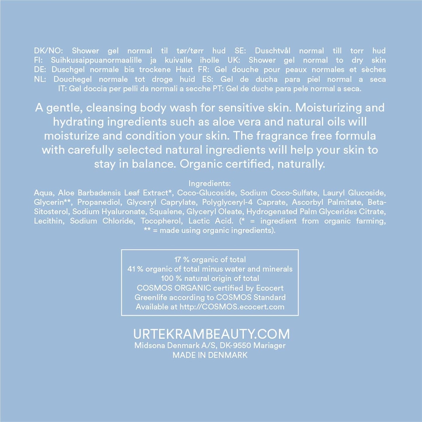 Urtekram doftfri duschgel 500 ml