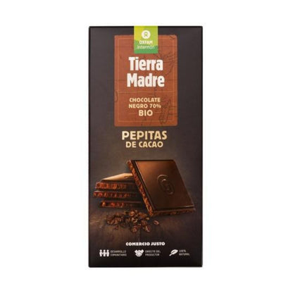 Tablette de chocolat noir 70 % pépites de cacao Bio Tierra Madre 100 g