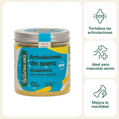 Stahlgelenke Natürliches Ergänzungsmittel für Haustiere Wild Balance 100 g