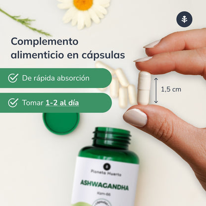 Pakket 2x Ashwagandha KSM-66 Planeta Huerto 60 capsules