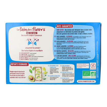 Knusprige, geröstete Buchweizencracker, salzfrei, glutenfrei, Bio, Le Pain de Fleurs, 300 g