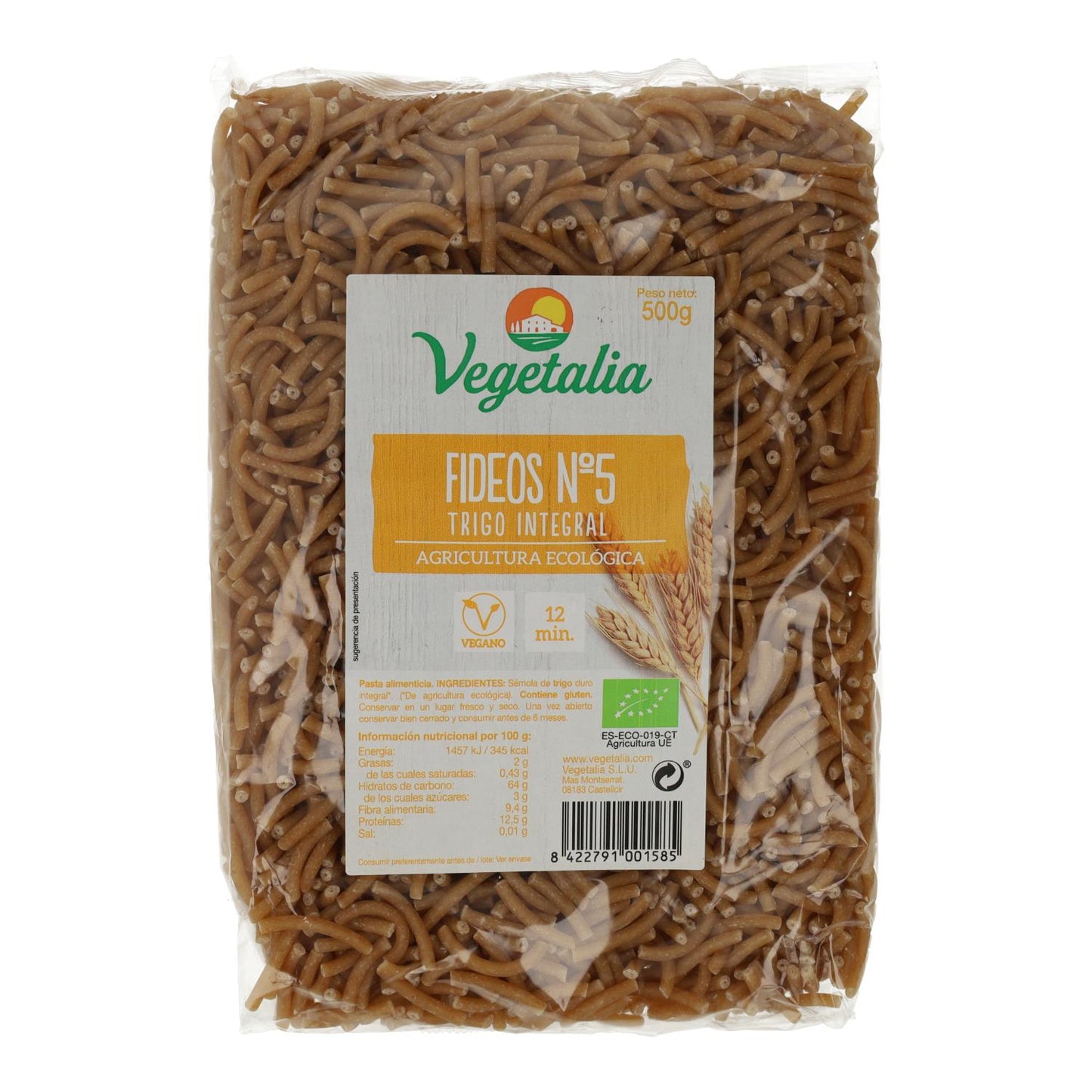 Biologische volkoren noedels nr. 5 Vegetalia 500 g