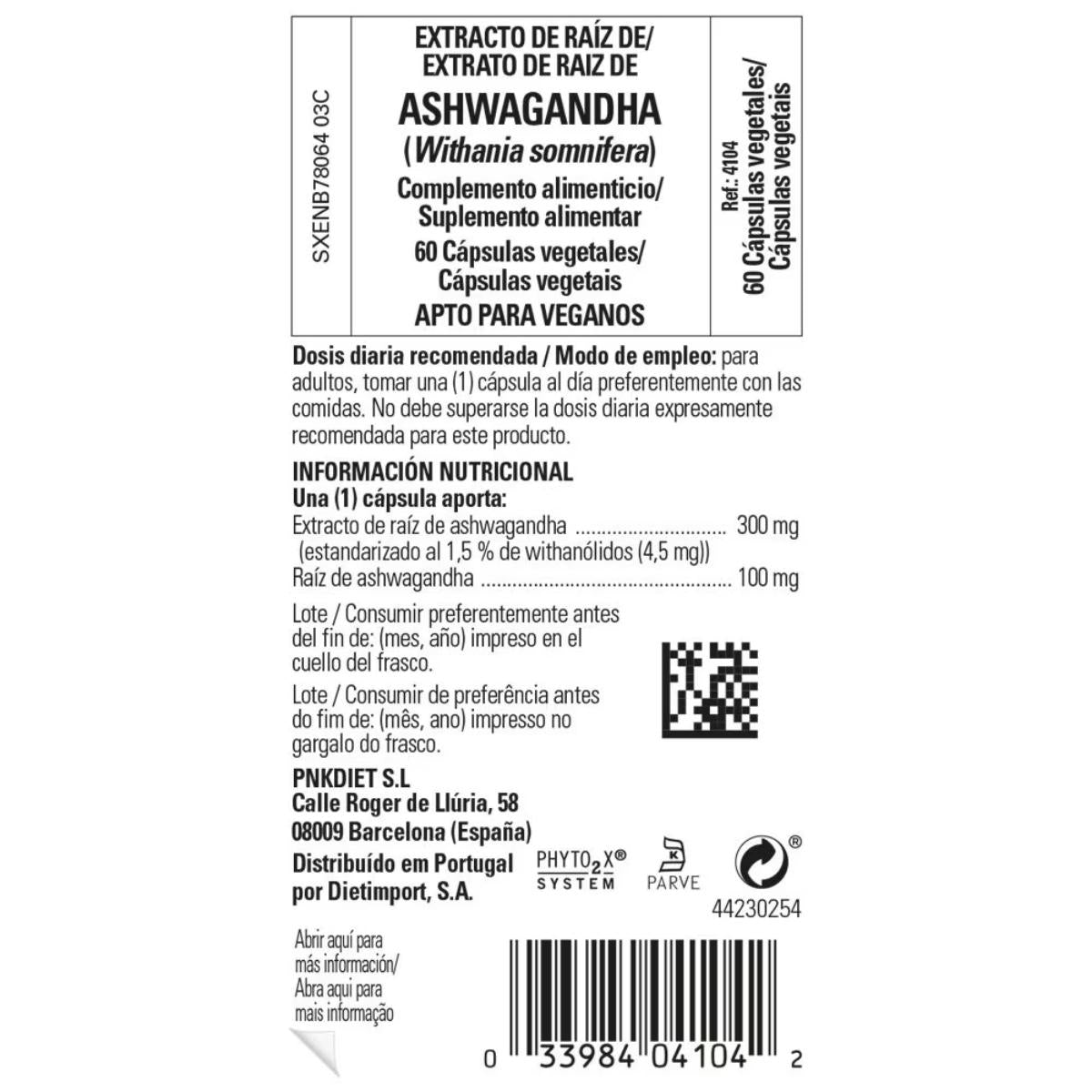 2er-Pack Ashwagandha 60 pflanzliche Kapseln