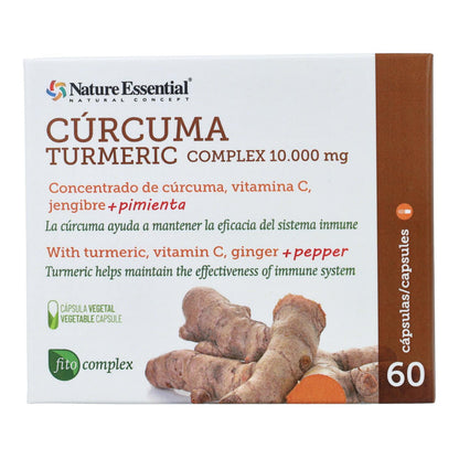 Gurkmeja-komplex Nature Essential 10000 mg, 60 kapslar