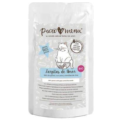 Barf-Nassfutter für Katzen Zarpitas de amor BIO (Gans) Puromenu 100 g
