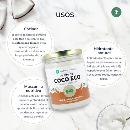 Aceite de coco ECO Planeta Huerto 430 ml
