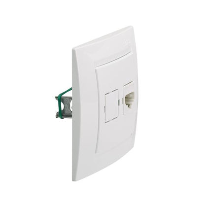 Simon 15 gniazdo telefoniczne białe