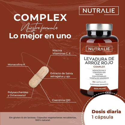 Nutralie Red Yeast Rice with 2.9 mg Monacolin and Q10 90 Capsules