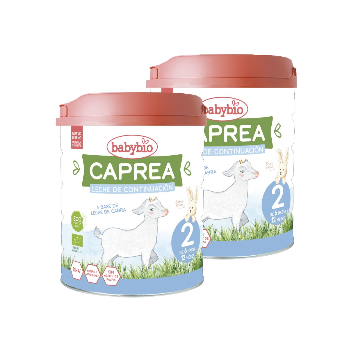 2er-Pack Caprea 2 Ziegenmilch (6 bis 12 Monate) Bio 800 g. Babybio