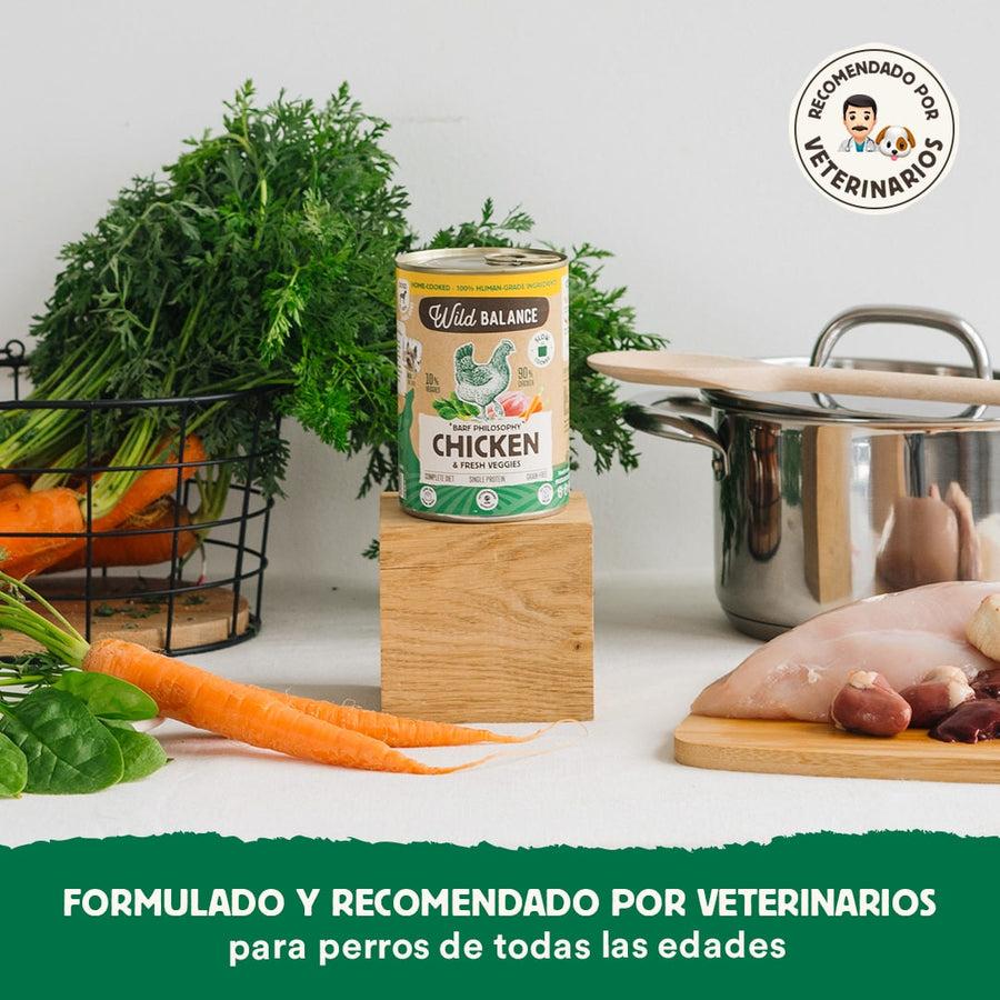 Lata de Pollo BARF para perros Wild Balance 400 g