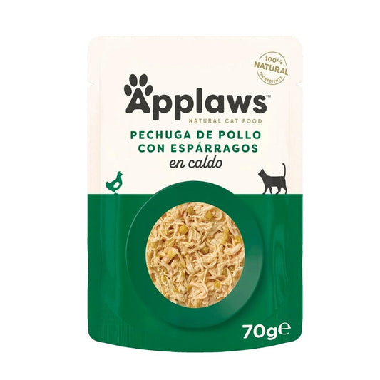 Cibo umido per gatti Bustina Pollo con asparagi Applaws 70 g