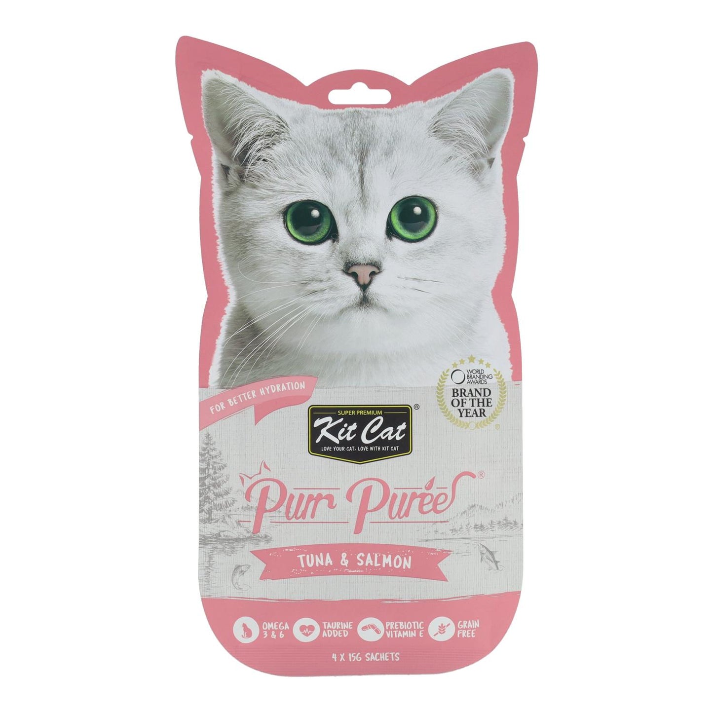 Kit Cat PurrPuree – Thunfisch und Lachs 60 g Cremiger Snack für Katzen