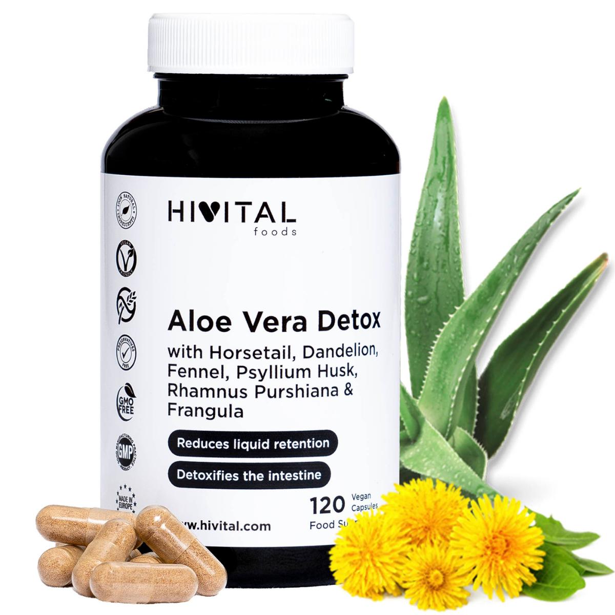 Aloe vera detox 120 gélules végétaliennes Hivital