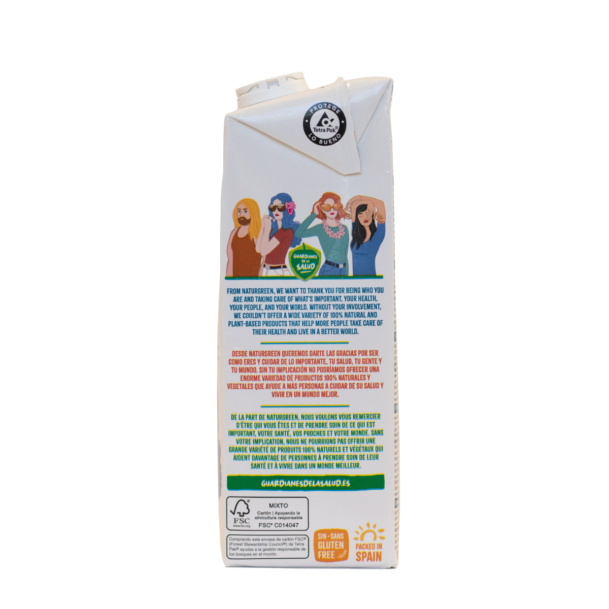 Zuckerfreies Kokosnuss-Pflanzengetränk mit Kalzium NaturGreen 1 Liter
