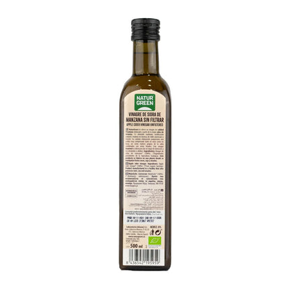 6er-Pack NaturGreen Bio-Apfelessig, ungefiltert, 500 ml