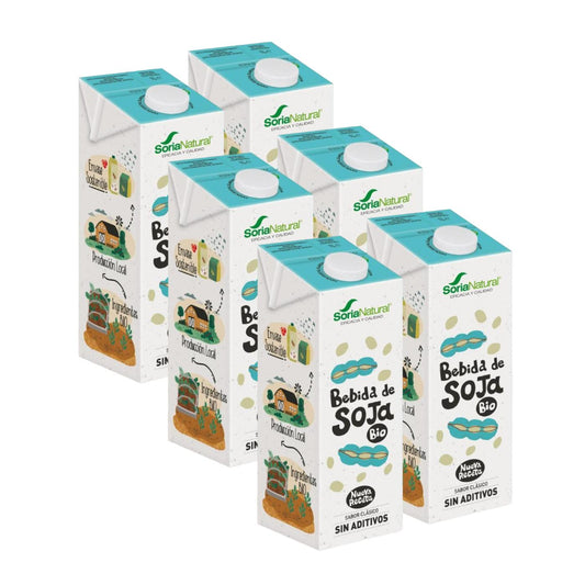 6-Liter-Packung Soria Natural ECO Sojadrink 1L