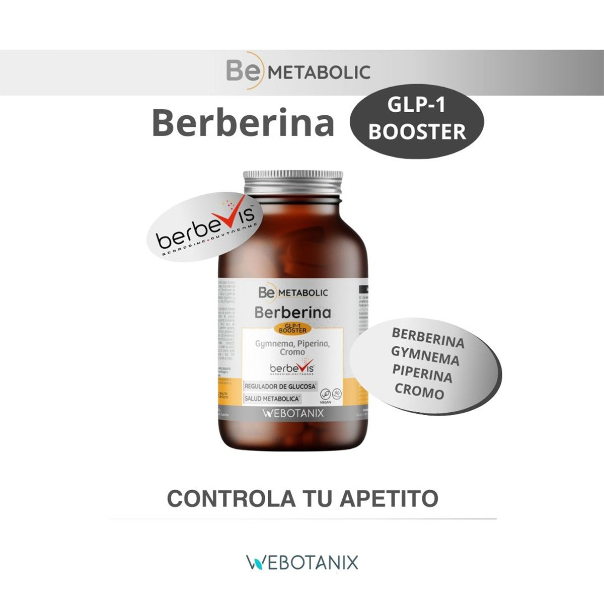 Berberina BeMetabolic WeBotanix 60 cápsulas