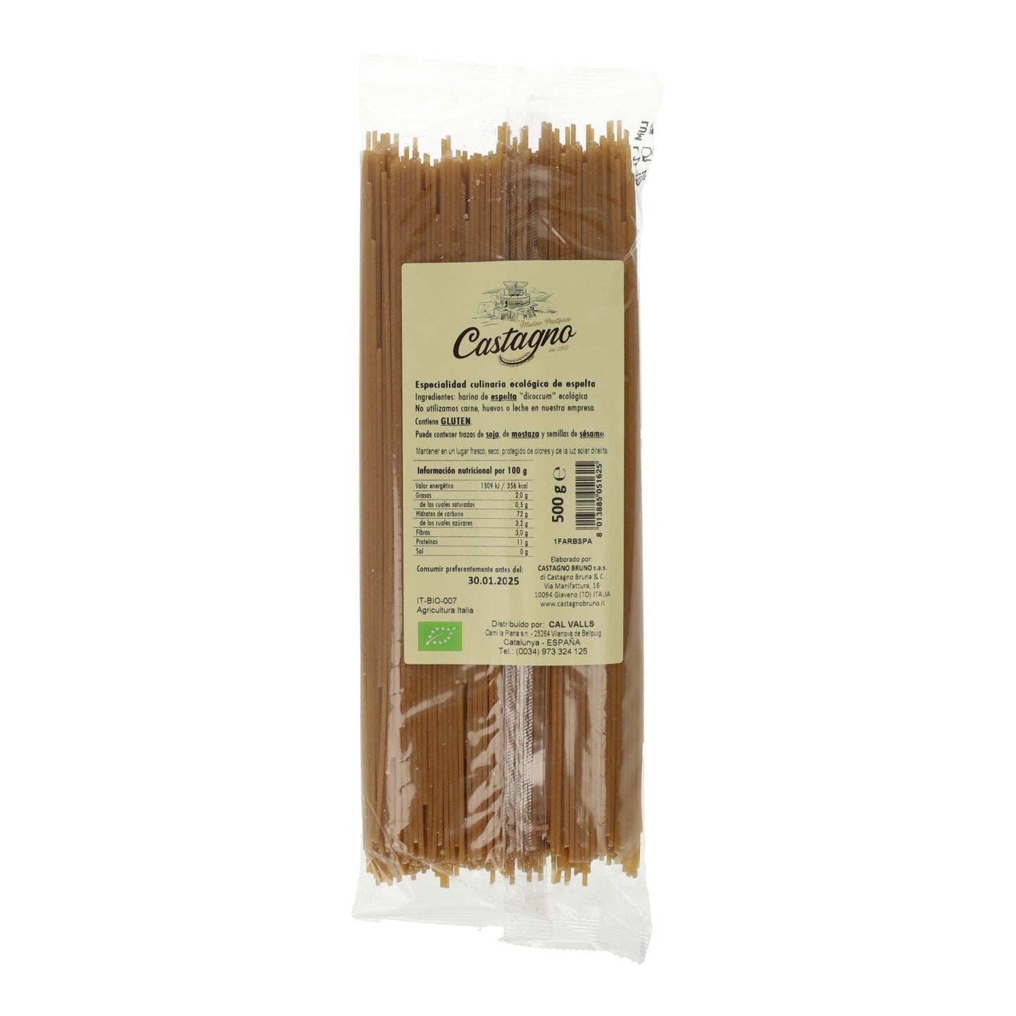 Spaghetti av spelt DICOCCUM ECO Castagno 500 g