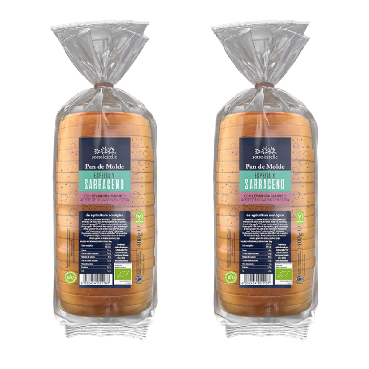 Confezione da 2 panetti di farro e grano saraceno Sottolestelle 400 g