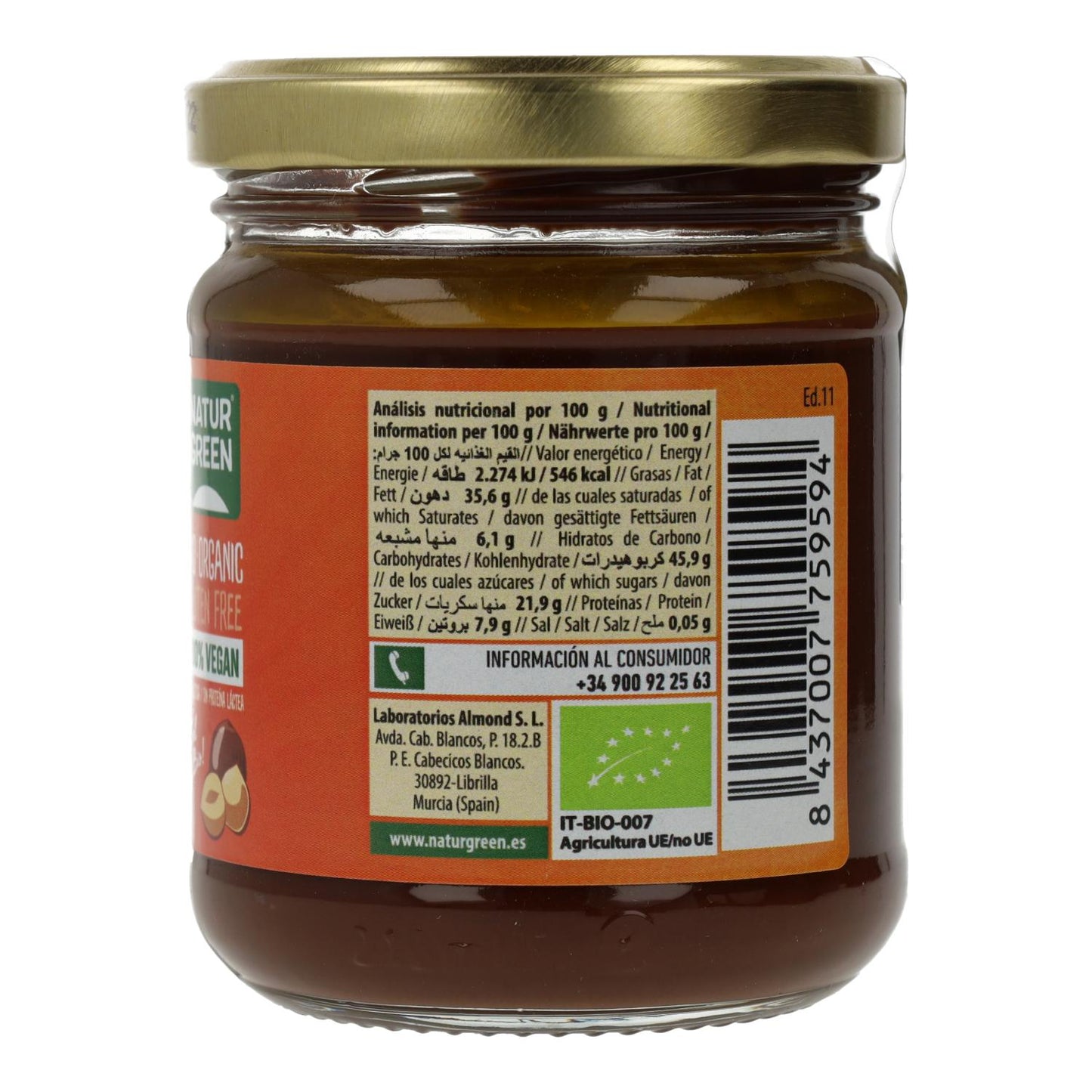 Naturgreen Haselnuss-Kakao-Creme, 200 g