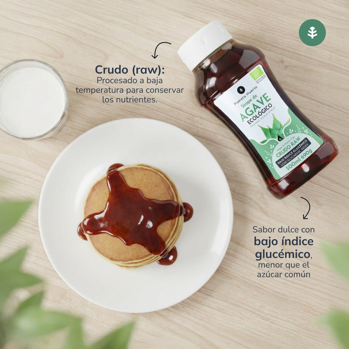 Rauwe ECO Agavesiroop Planeta Huerto 500 ml