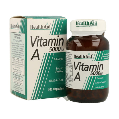 Vitamina A 5.000 Ui 100 Caps Health Aid
