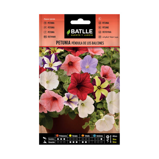Batlle Assorted Pendulous Petunia Seeds for Balconies