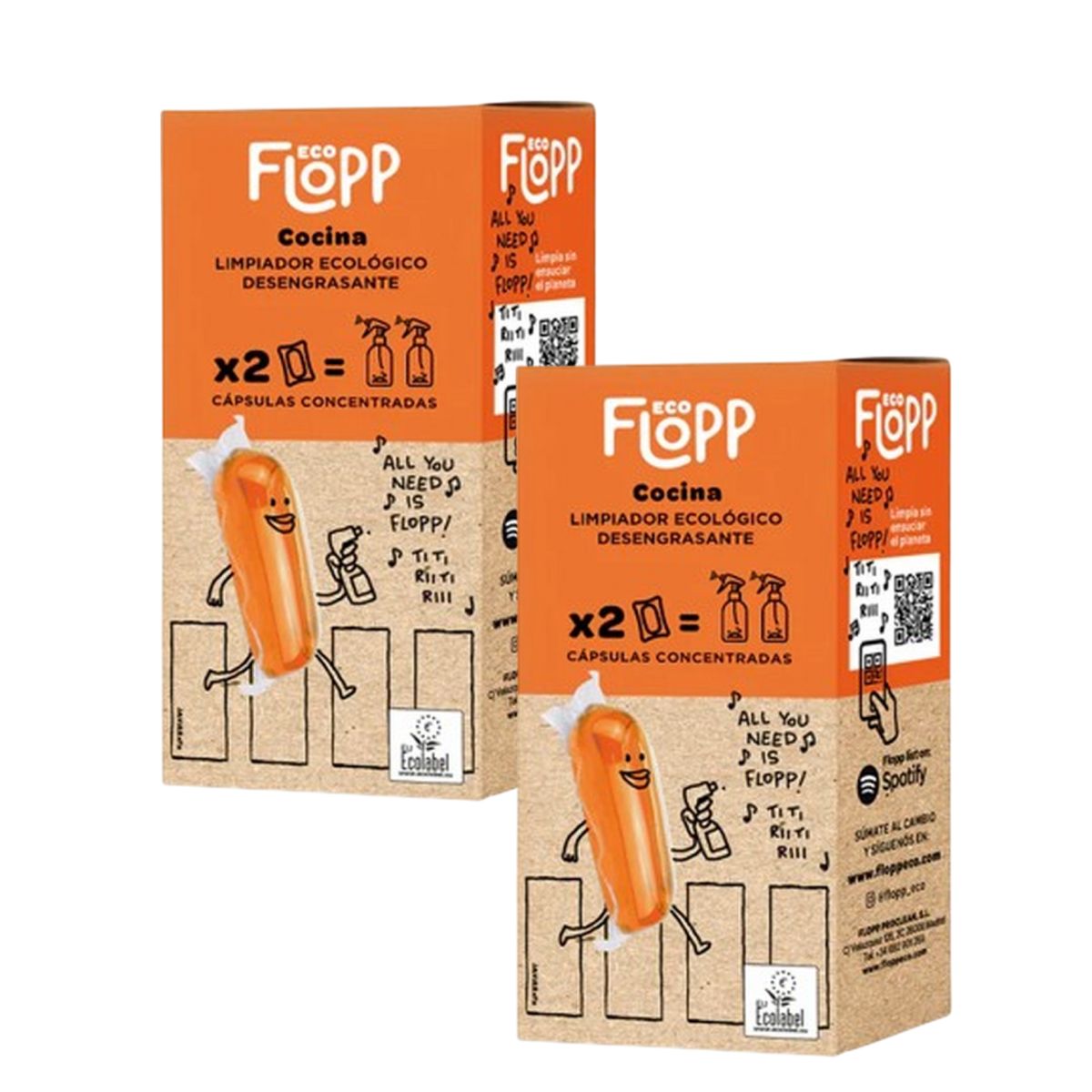 2er-Pack ECO Entfetter Nachfüllpackung (2 Kappen)