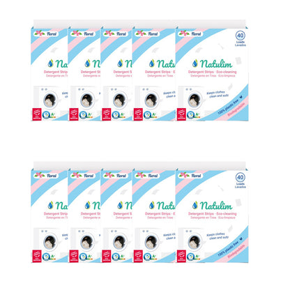 Packung mit 10 Eco Floral Waschstreifen, Natulim, für 40 Wäschen
